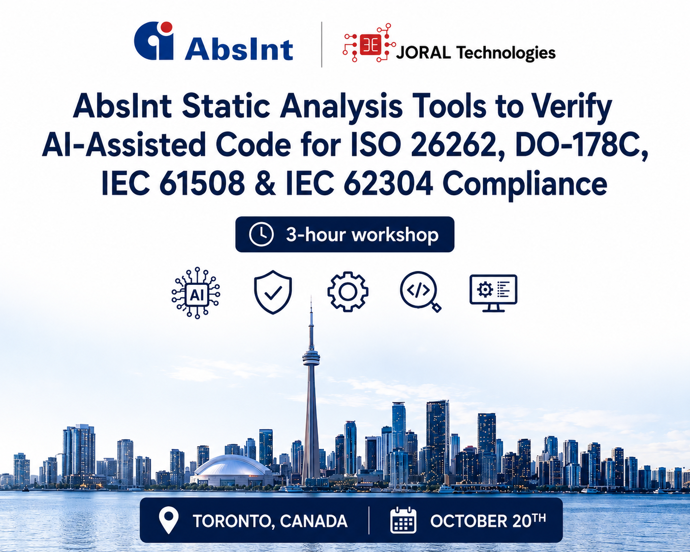 AbsInt Static Analysis Tools to Verify AI-Assisted Code for ISO 26262, DO-178C, IEC 61508 & IEC 62304 Compliance