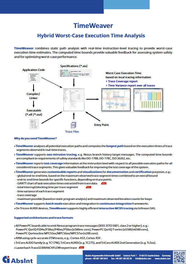 TimeWeaver TriCore/AURIX - Floating Perpetual License